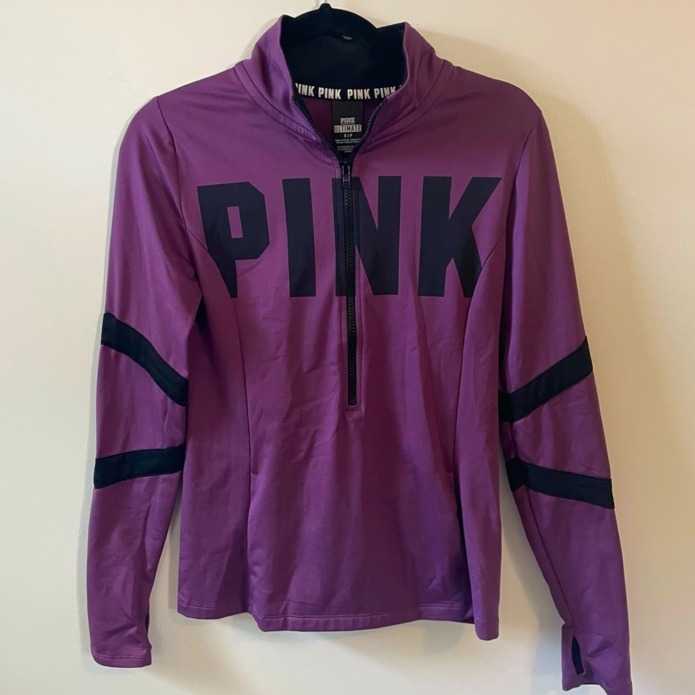 Victoria's Secret PINK Ultimate Half Zip Athletic Yoga Running Top Sweater Small